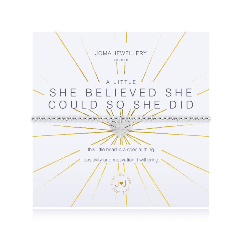 Joma Jewellery - A Little She Believed She Could So She Did Bracelet - Motivational Gift