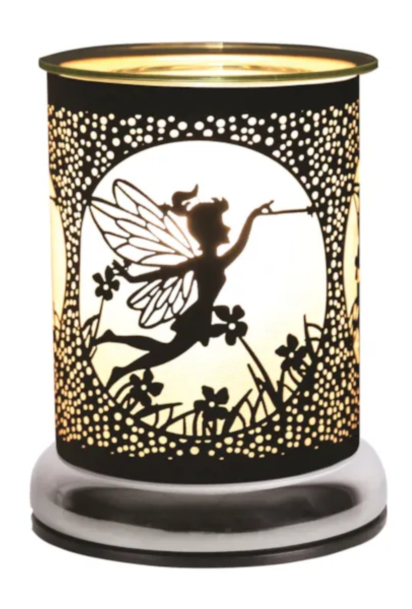 Aroma - Black Silhouette Flying Fairy Electric Wax Melter Touch Control