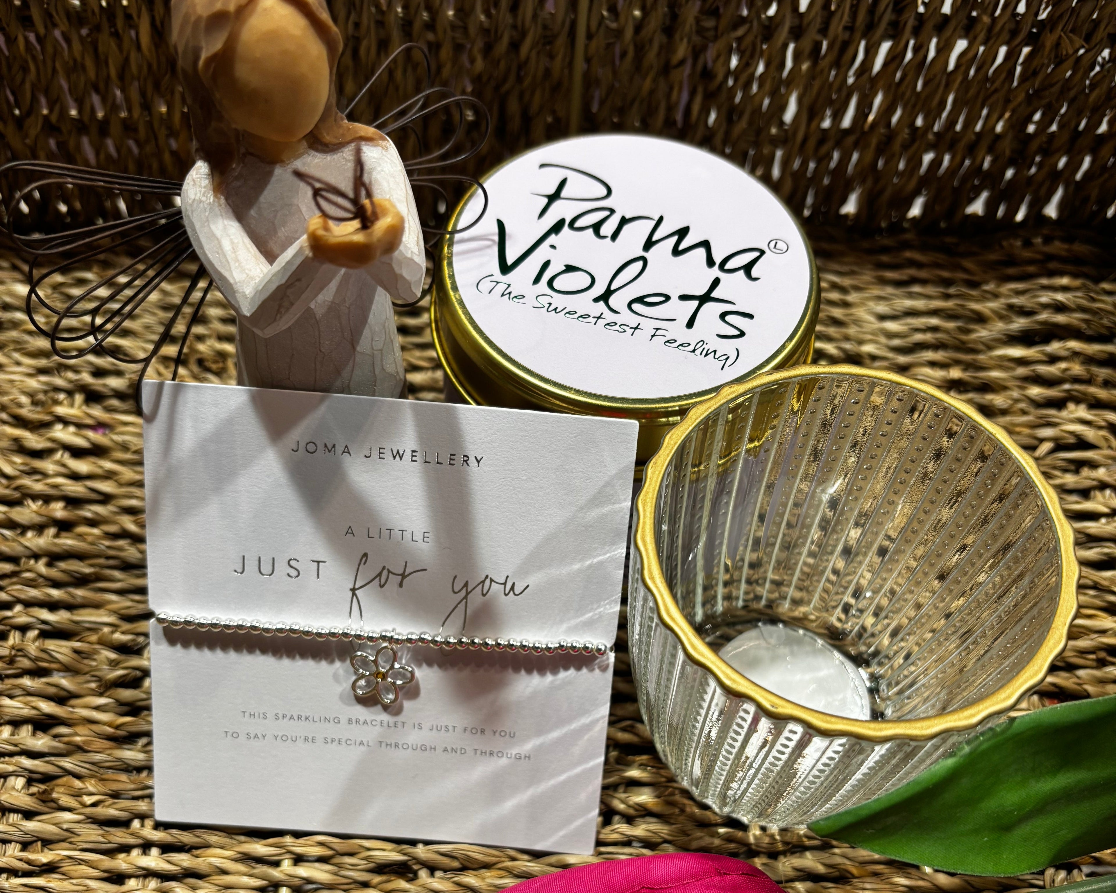 Willow Tree, Param Violets Lily-Flame Tinned Candles and Joma Jewellery Just For You