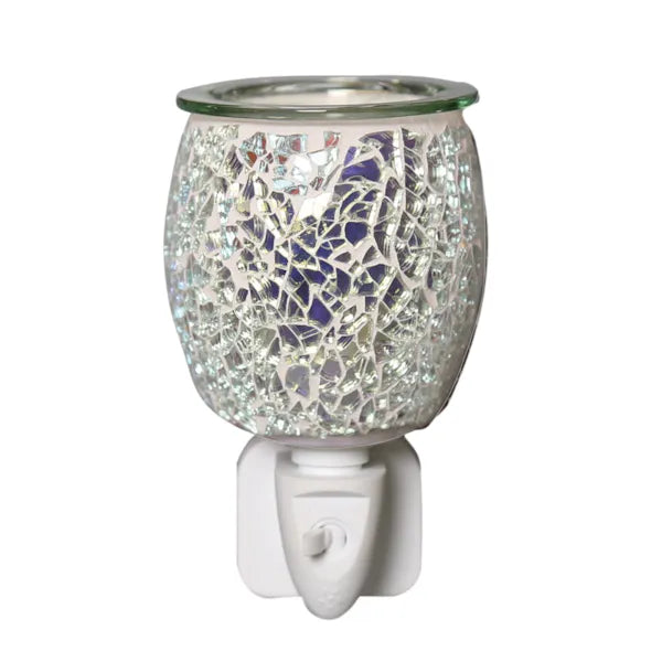 Aroma -  Silver Glass Mosaic (12cm) Wax Melter Plug In